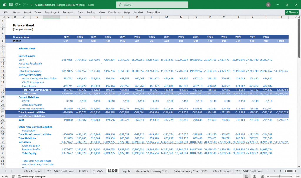 Financial Model Template