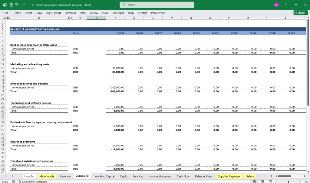 FaaS Company Finance Model