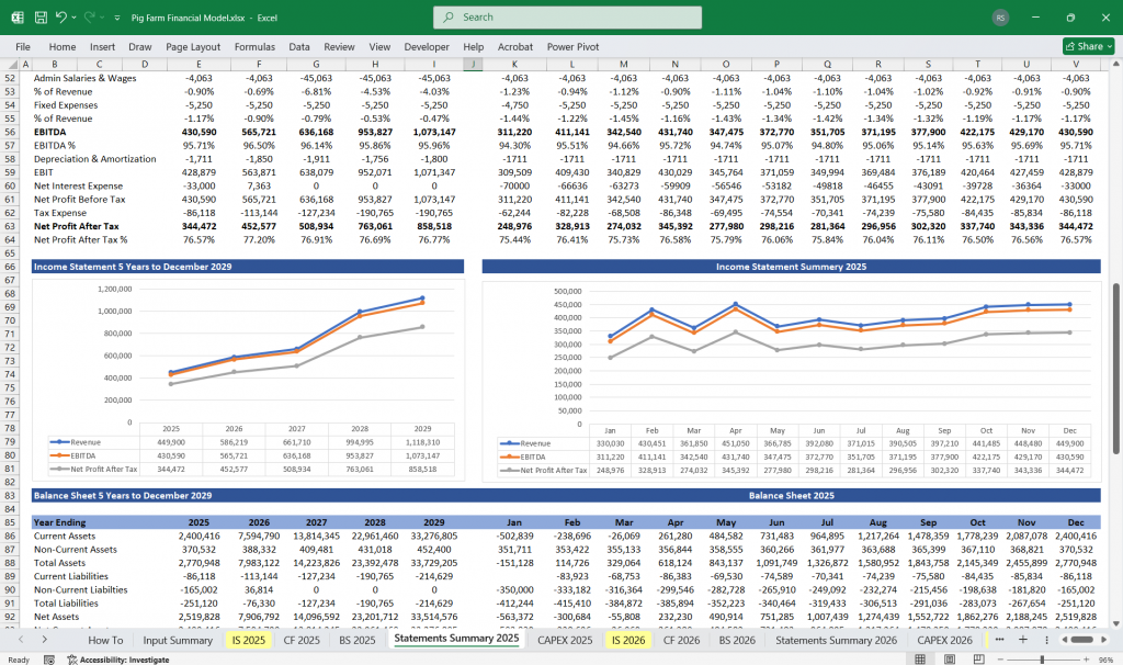 Pig Farm Financial Model