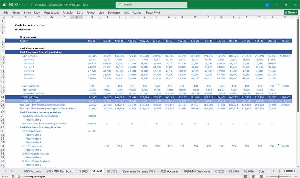 Consulting Firm Financial Model