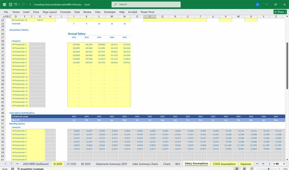 Consulting Firm Financial Model