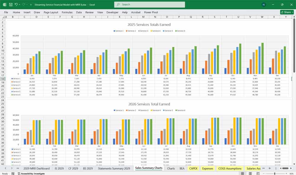 Streaming Company Financial Model