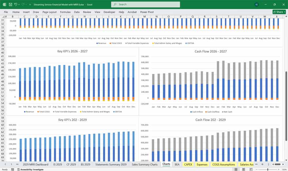 Streaming Service Financial Model