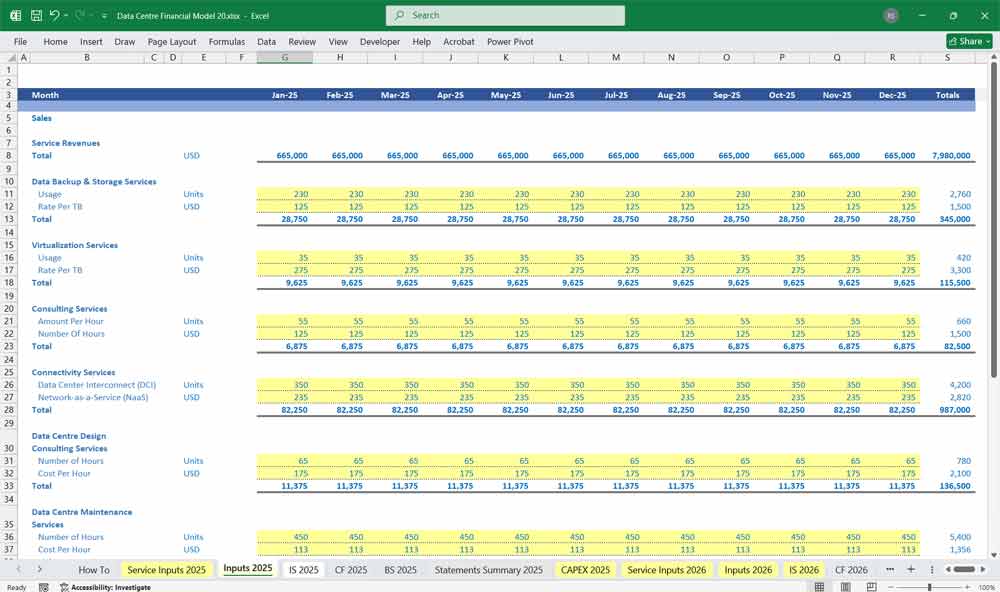 Finance Model User Guide