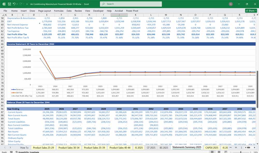 Air Conditioning Supplier xls Spreadsheet