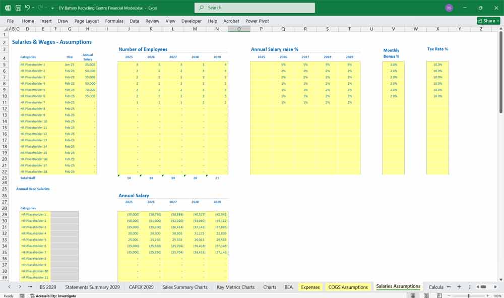 EV Battery Recycling Financial Model