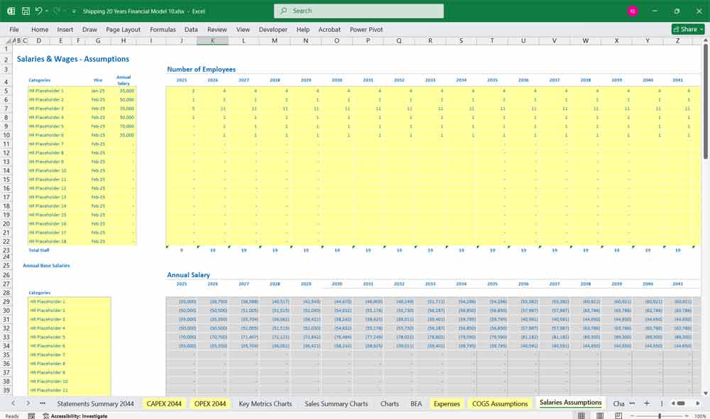 Shipping Charter Financial Model