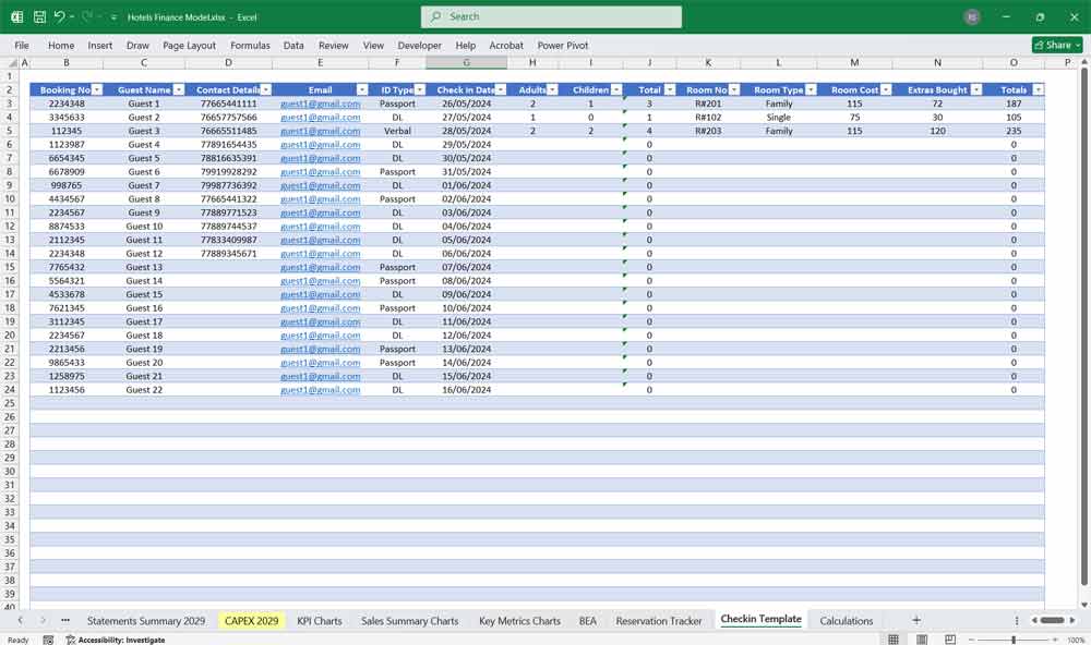 Hotel Reservation Booking Template