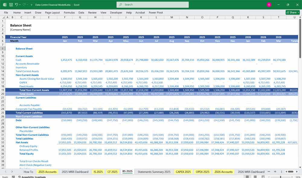 Data Center Financial Model