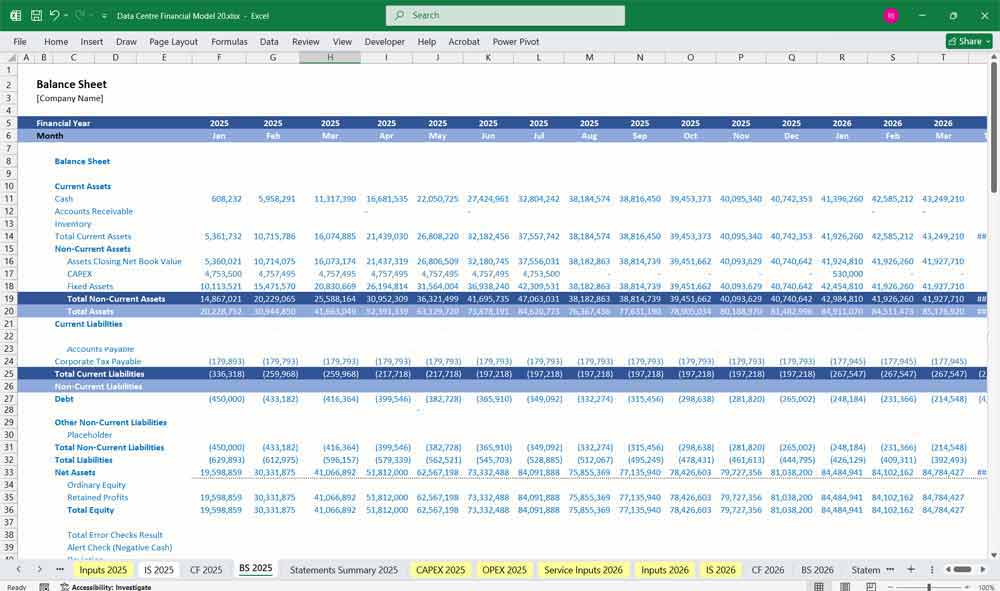 Data Center Financial Model