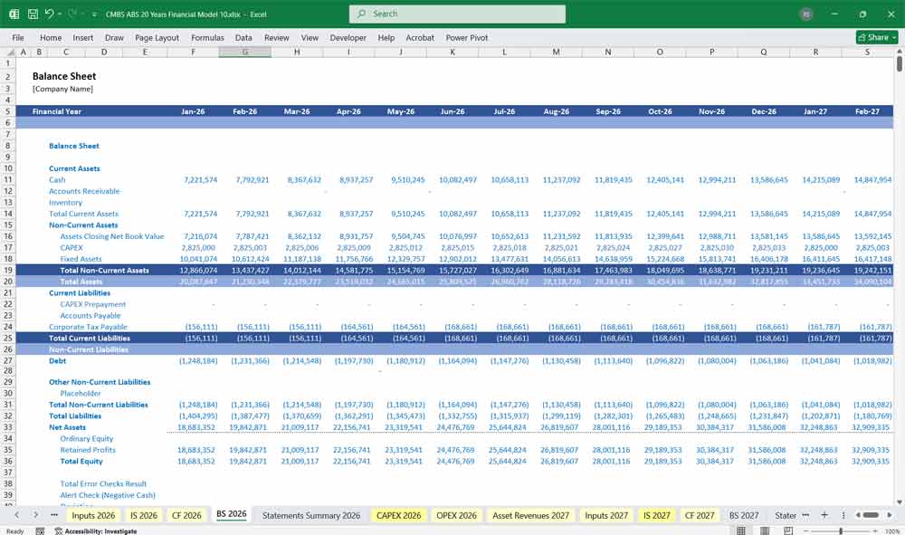 CMBS Financial Model Excel