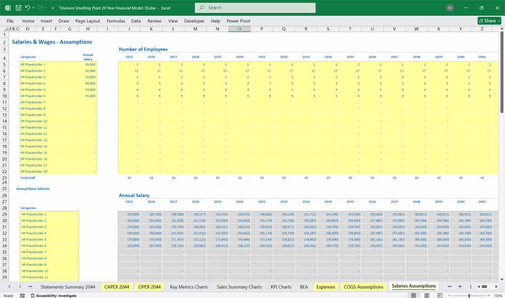 Titanium Plant Financial Model