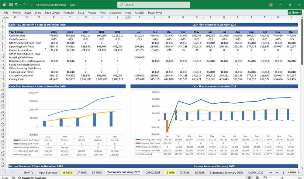 Pig Farm xls Template