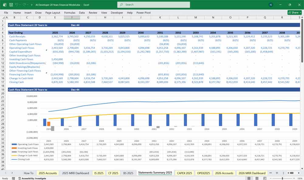 AI & Machine Learning xls Template