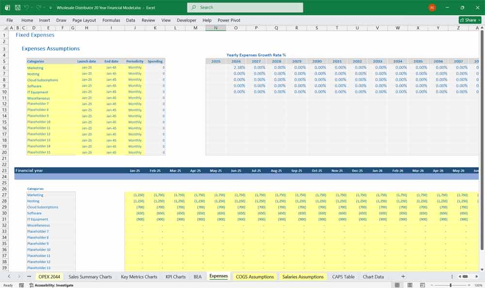 Wholesale Distributor Financial Model