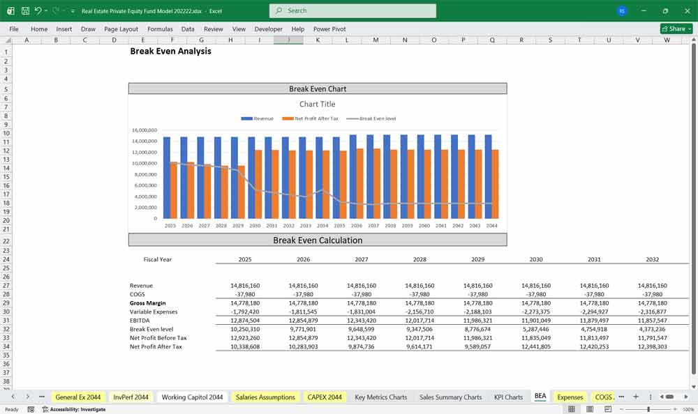REPE Fund Financial Projection Model Template