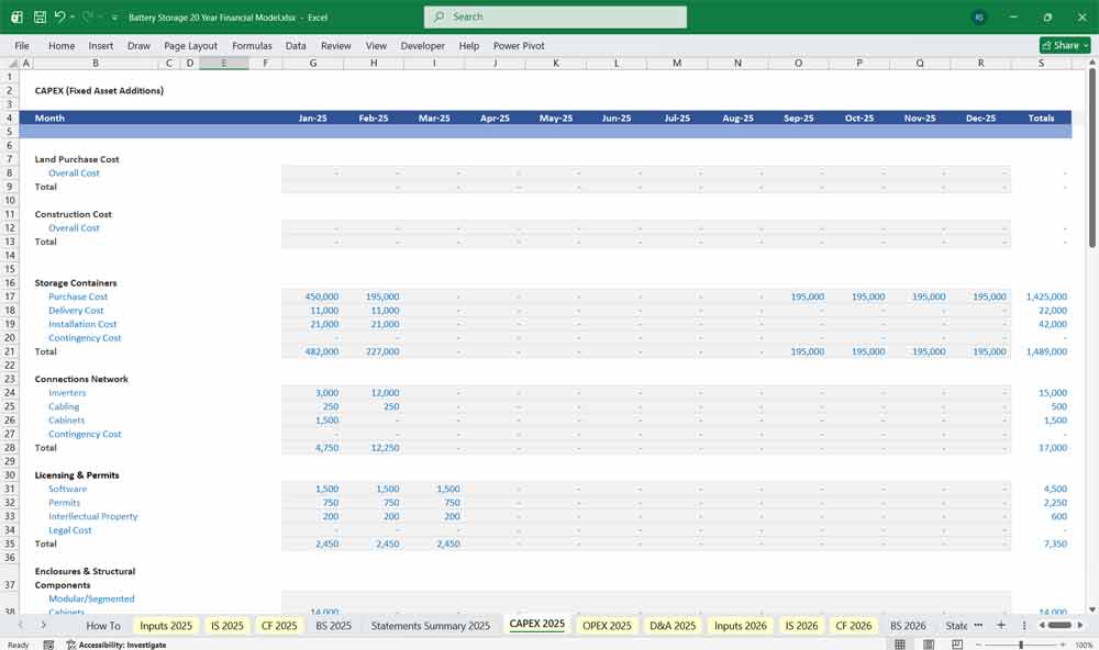 BESS Financial Model