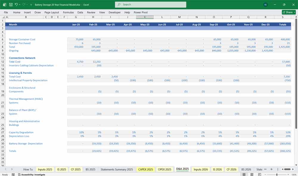 BESS Financial Model
