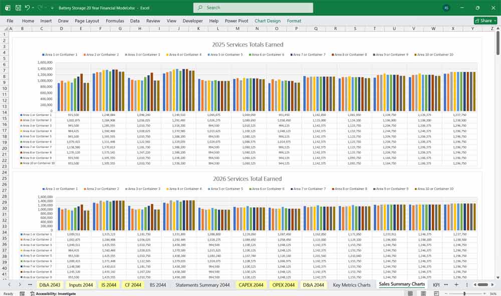 Battery Storage Financial Template
