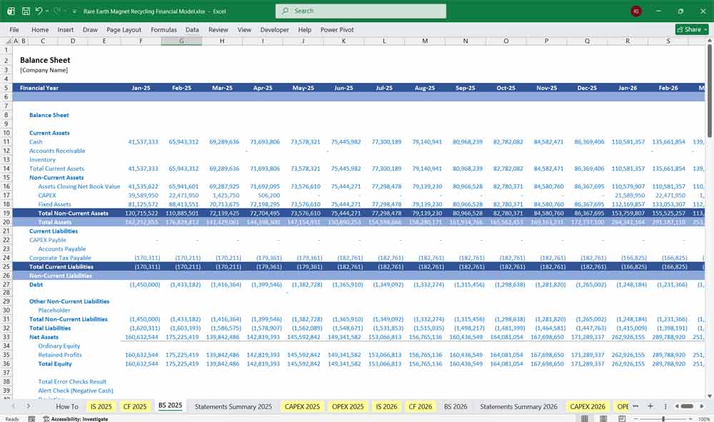 REM Recycling Financial Model Excel