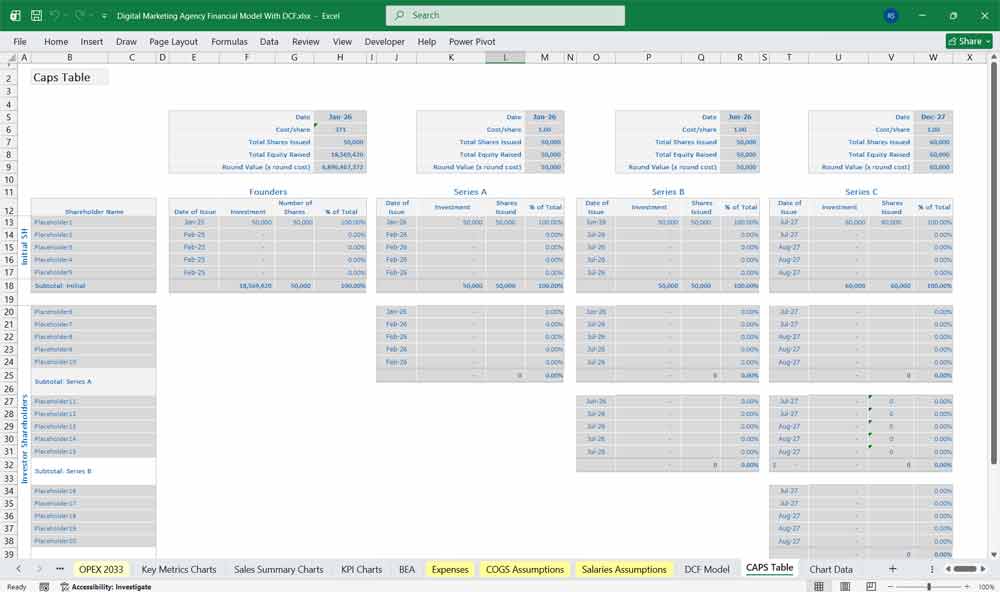 Digital Marketing DCF Financial Model (2026 Excel)