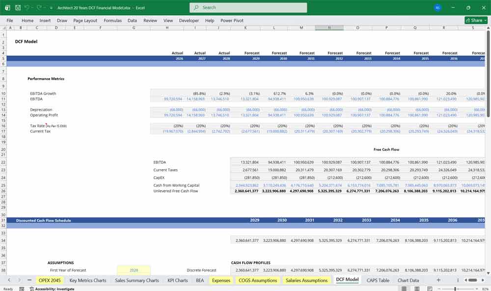 Architect DCF Model Template