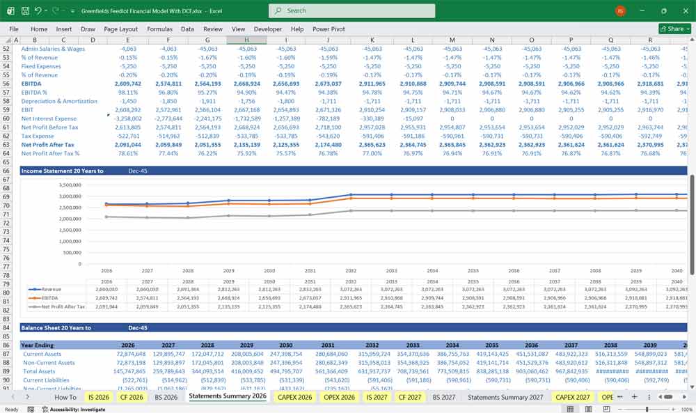 Feedlot DCF Model Template