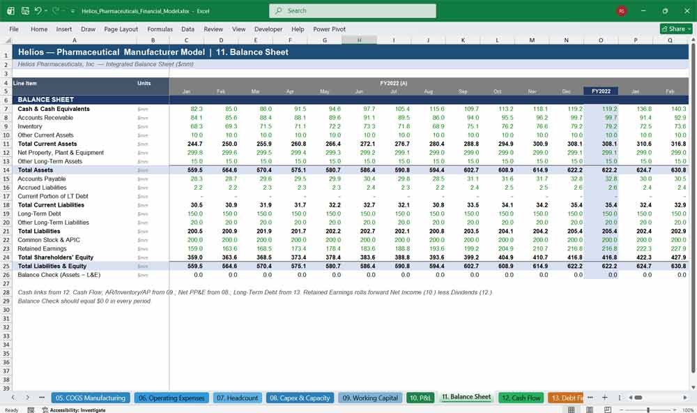 Pharmaceutical Manufacturer DCF Model Excel xls Template