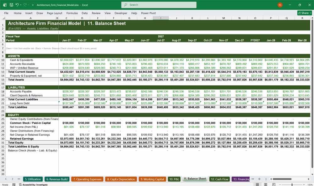 Architect Firm DCF Model Template