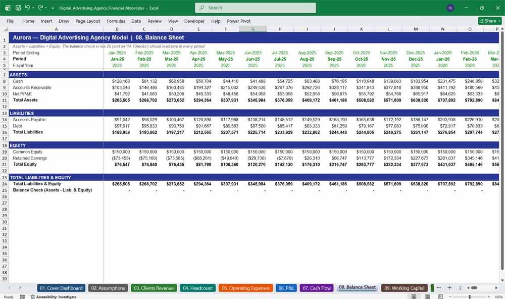 advertising agency income statement