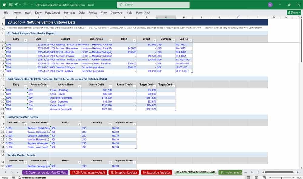 Trial Balance & Subledger Validation Engine Excel