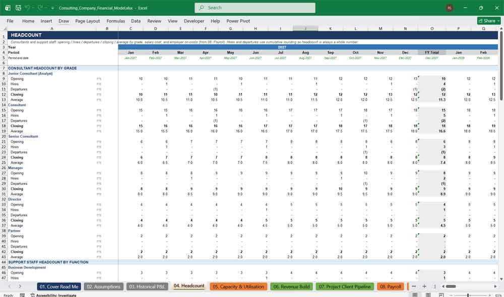 Consulting Agency Staffing Template