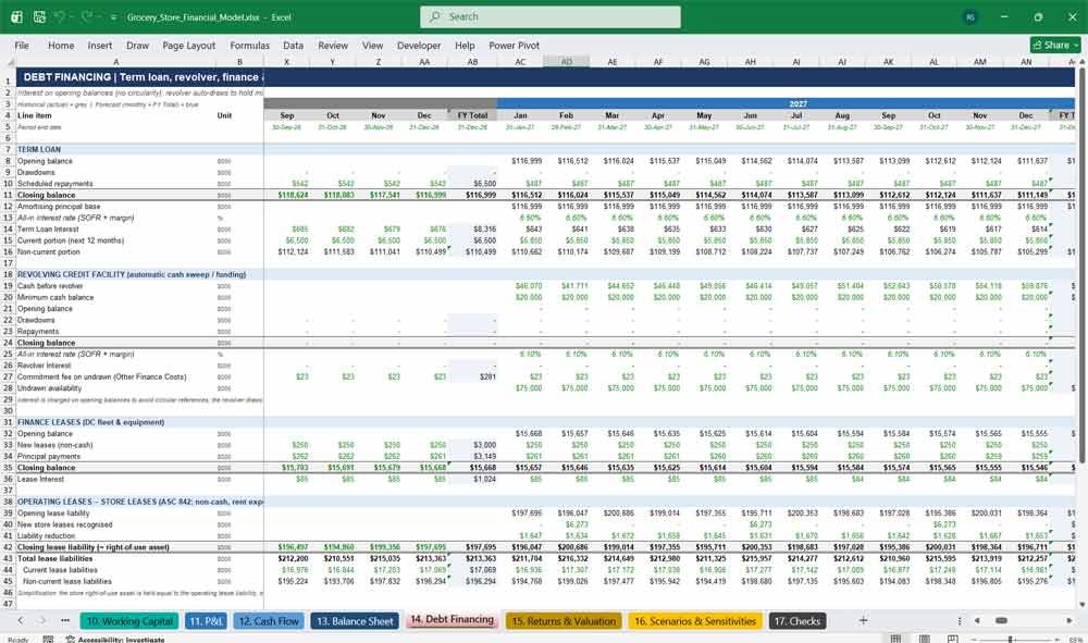Grocery Store Financial Statements