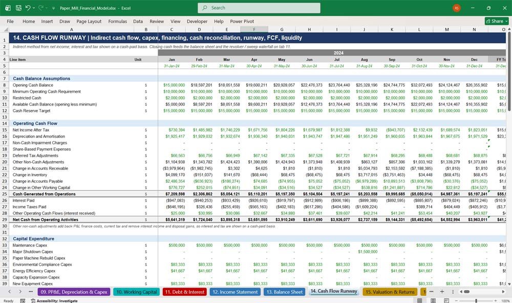 Paper Mill Financial Model